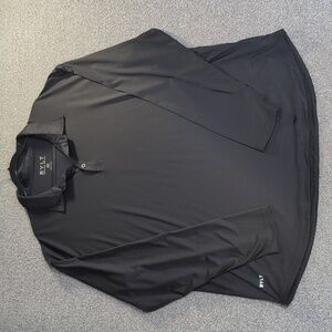 BYLT Premium Basics Drop-Cut Long Sleeve Performance Polo Size XXL - Black